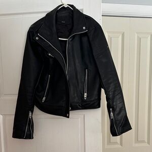 Blank NYC Black Leather Moto Jacket